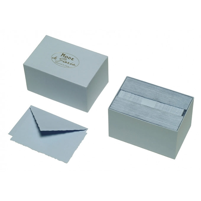 G. Lalo Mode de Paris Box Cards & Envelopes - Blue