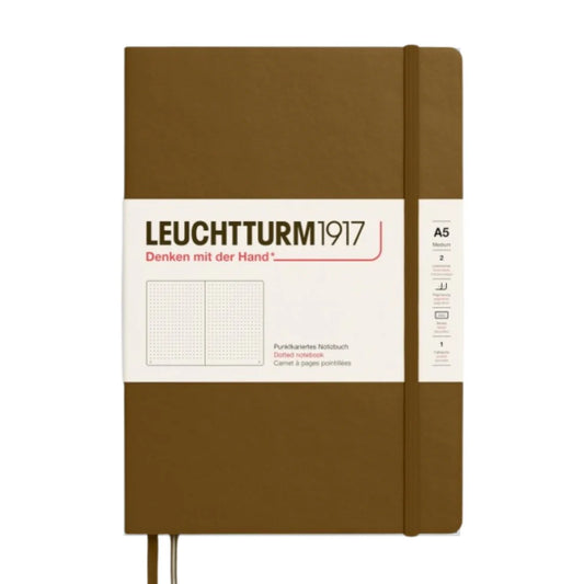 Leuchtturm1917 A5 Medium Hardcover Dotted Notebook - Spice Brown