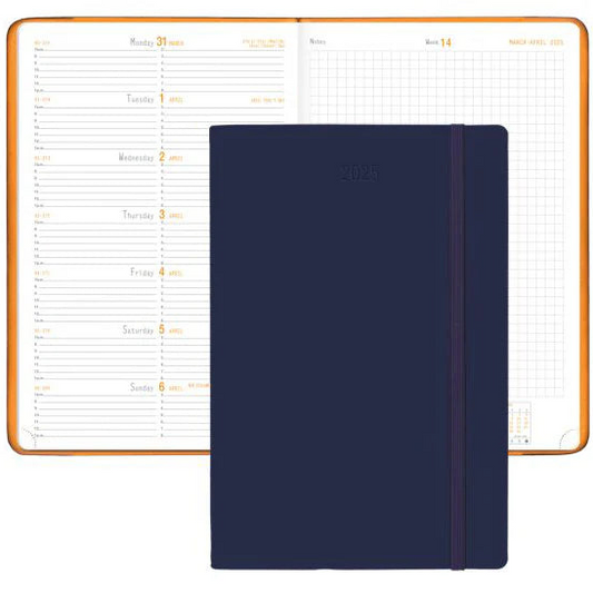 Rhodia 2025 Weekly Planner with Notes - Midnight