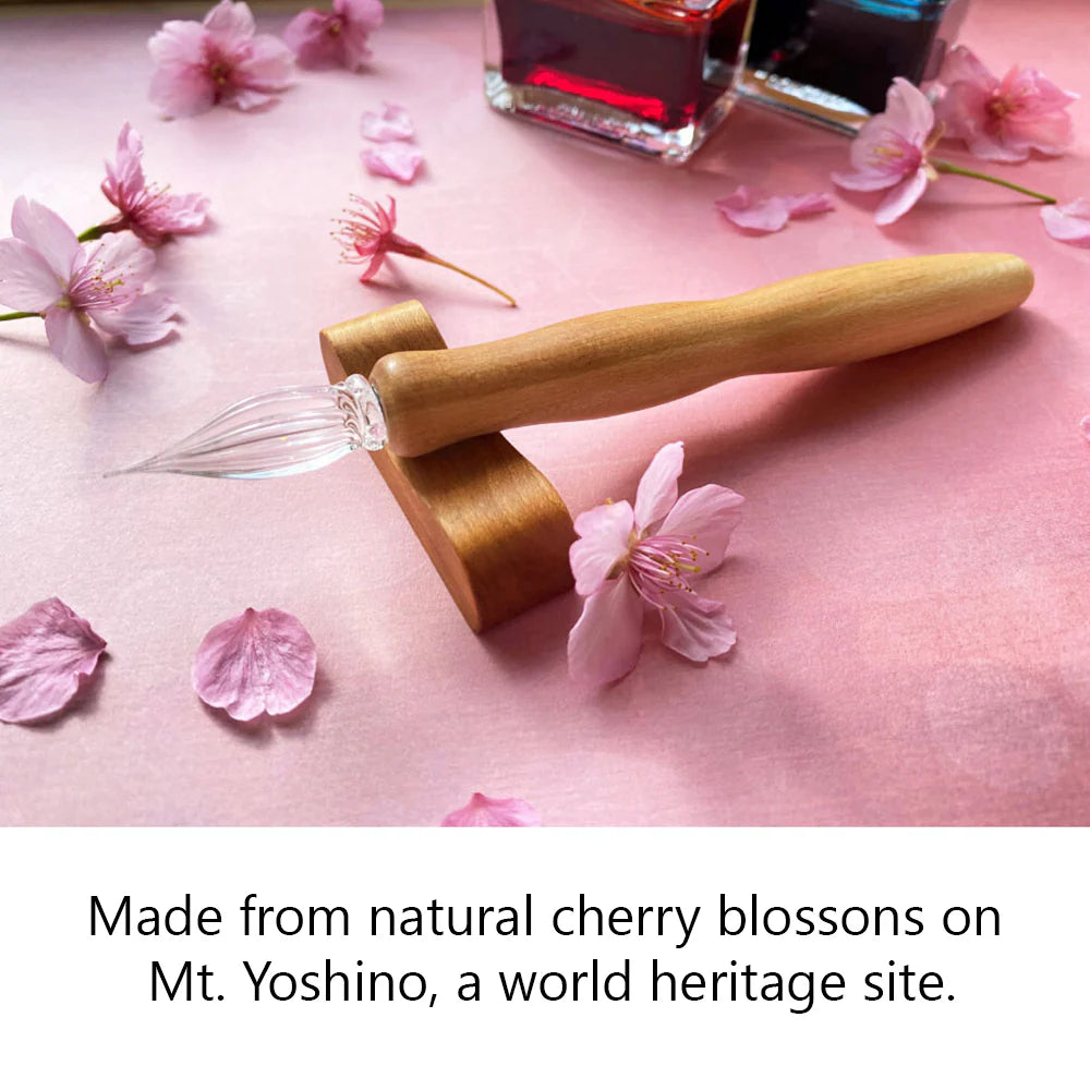 Kuretake Wooden Glass Pen Cherry Blossoms