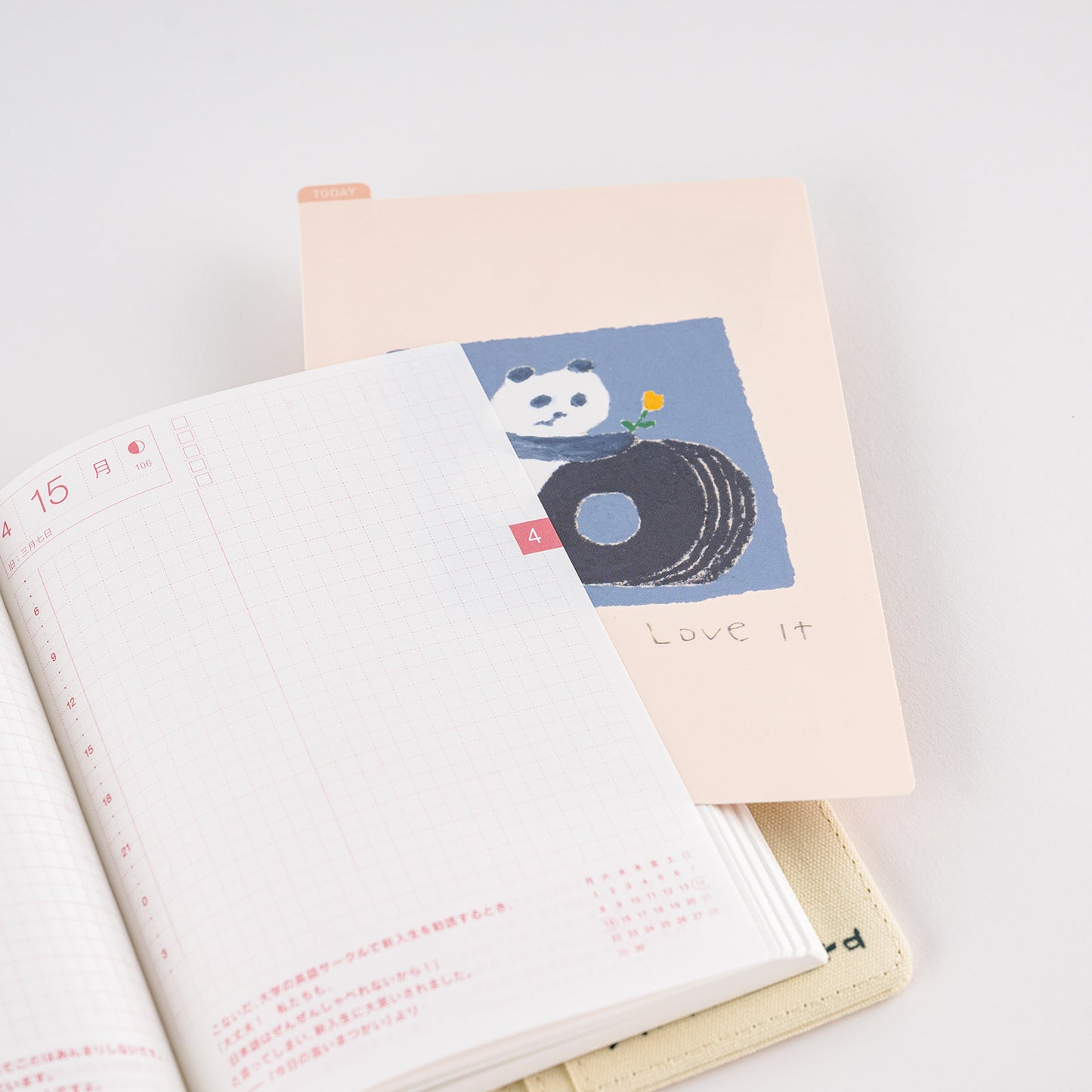 Hobonichi A6 Techo Pencil Board - Jin Kitamura: (Love it (Panda))