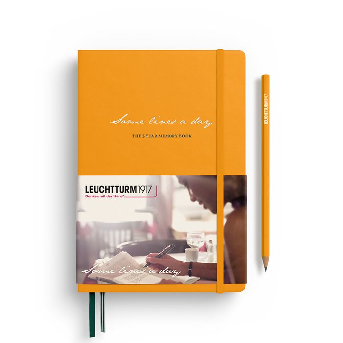 Leuchtturm1917 Some Lines a Day A5 Medium Hardcover Notebook - Rising Sun