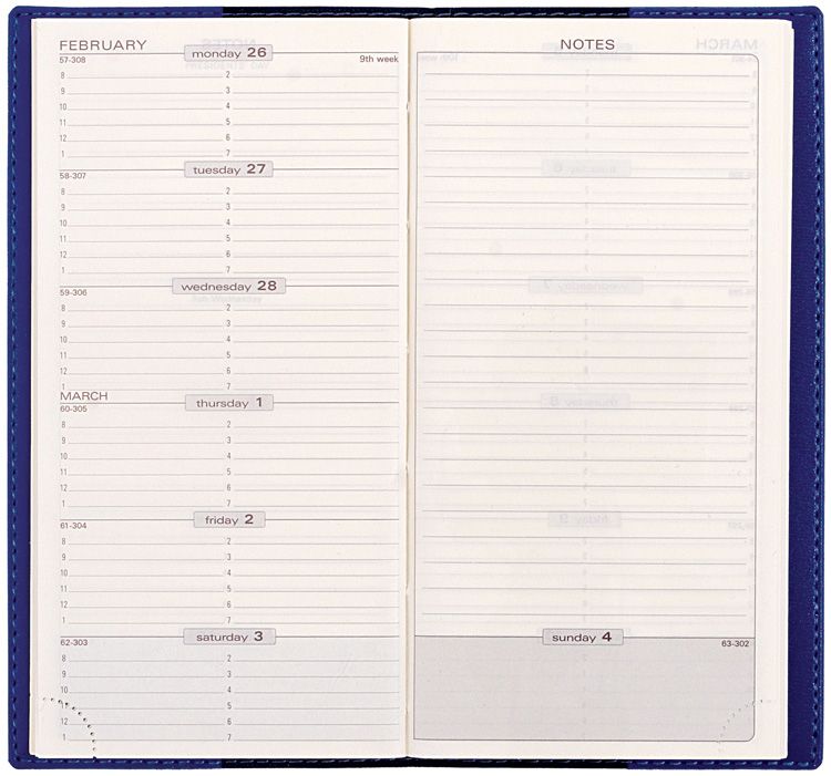 Quo Vadis 2025 Space 17 Weekly Planner with Notes - Refill Only