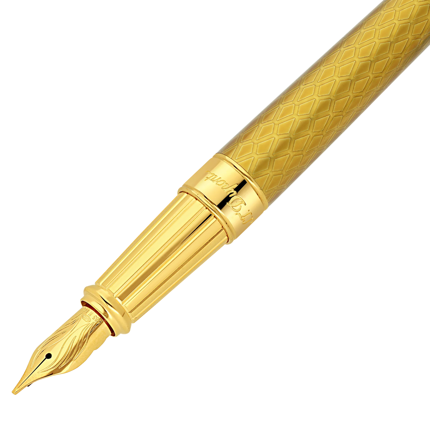 S.T. Dupont Eternity L Fountain Pen - Honey & Golden Dragon Scales