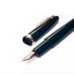 Pineider Modern Times Fountain Pen - British Racing Green with Rose Gold Trim