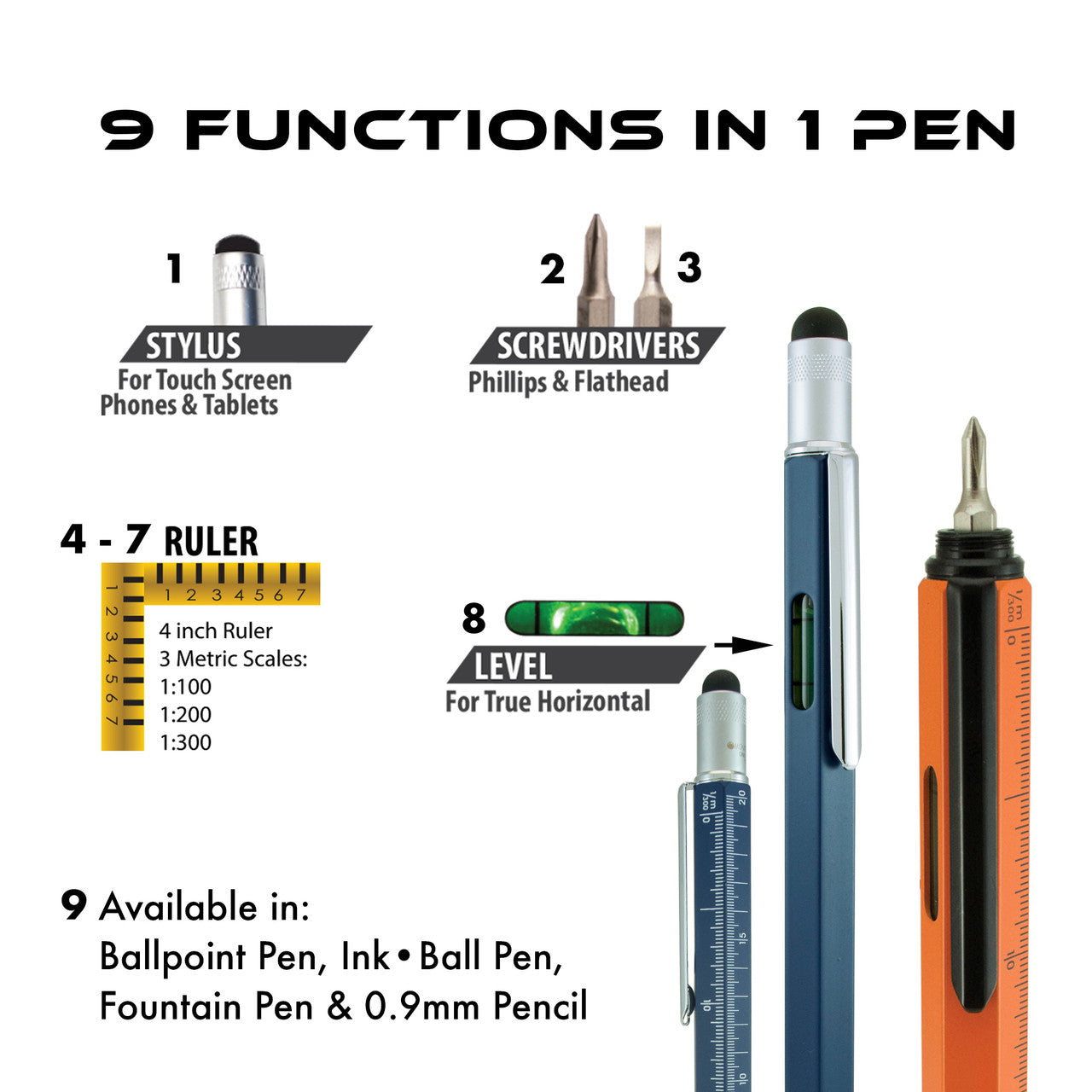 Monteverde USA® The Original Tool Pen™ Fountain Pen - Silver