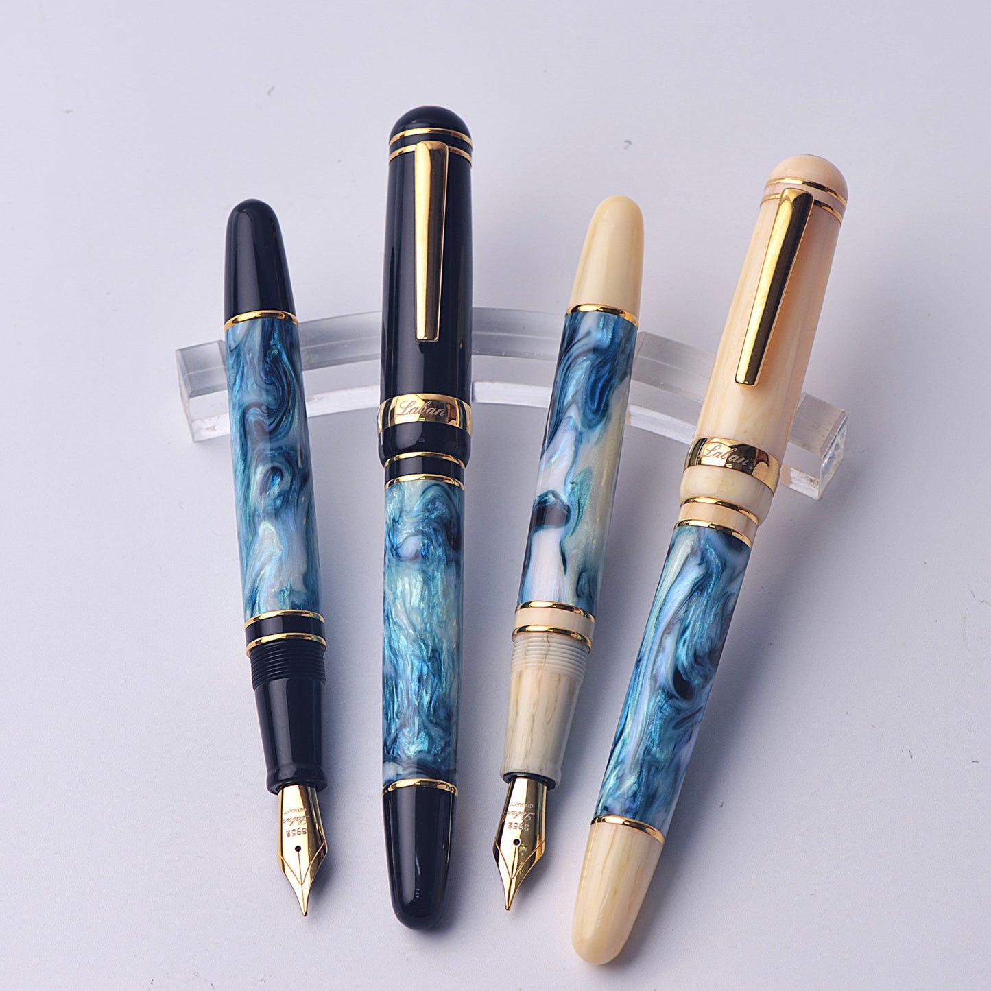 Laban 325 Fountain Pen - Teal Abalone in Cream (Jonathon Brooks Special Edition)