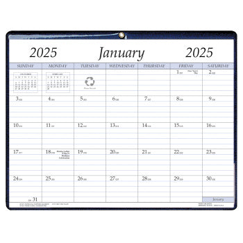 Payne 2025 Monthly Vinyl Calendar Pad (8.5" x 11")