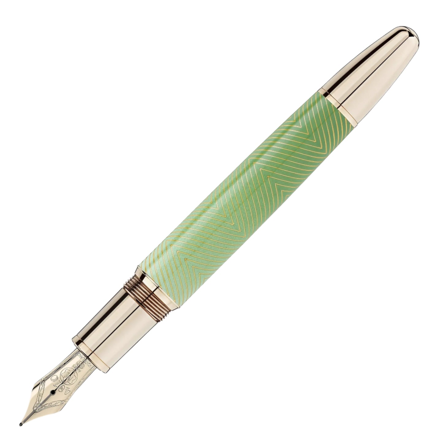 Montblanc Calligraphy Celadon Degrade Fountain Pen (Meisterstück Solitaire LeGrand)