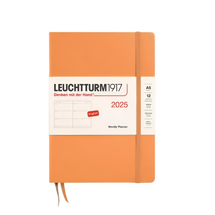 Leuchtturm1917 2025 A5 Hardcover Weekly Planner - Apricot