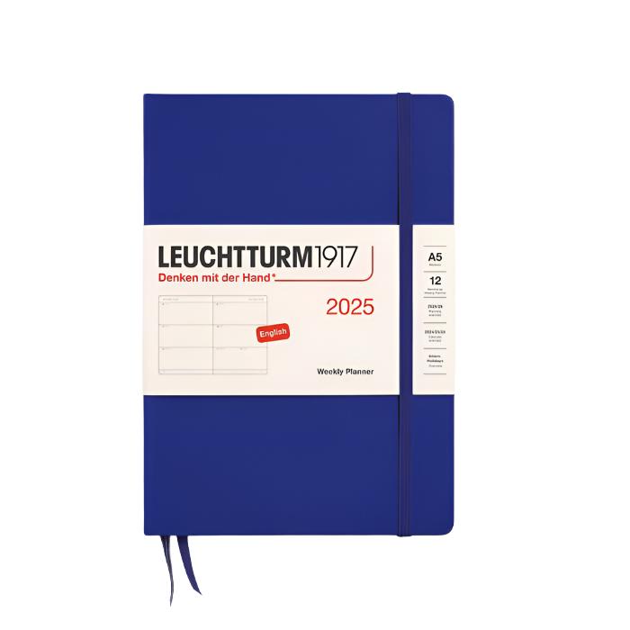 Leuchtturm1917 2025 A5 Hardcover Weekly Planner - Ink