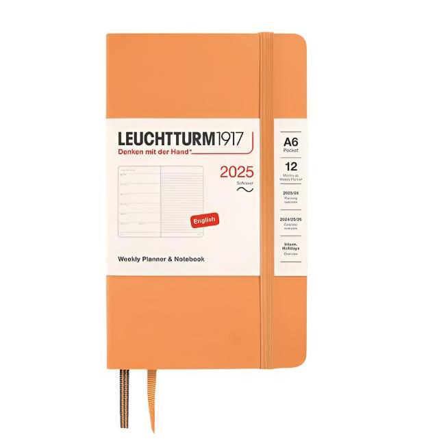 Leuchtturm1917 2025 A6 Pocket Softcover Weekly Planner - Apricot