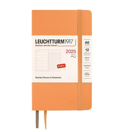 Leuchtturm1917 2025 A6 Pocket Softcover Weekly Planner - Apricot