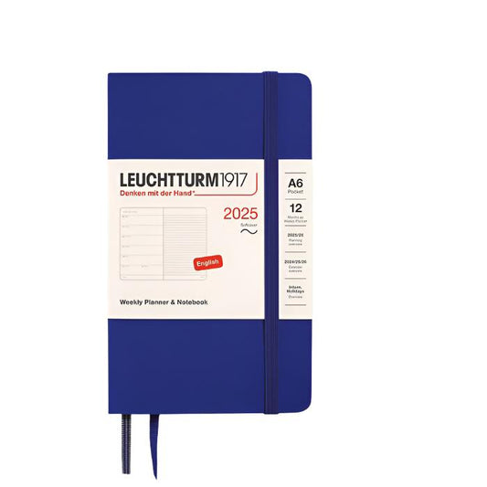 Leuchtturm1917 2025 A6 Pocket Softcover Weekly Planner and Notebook - Ink