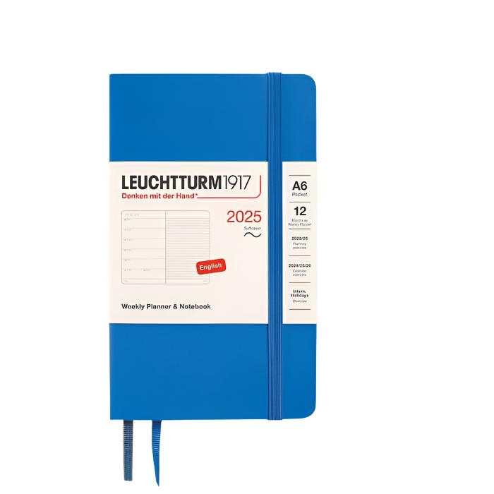 Leuchtturm1917 2025 A6 Pocket Softcover Weekly Planner and Notebook - Sky