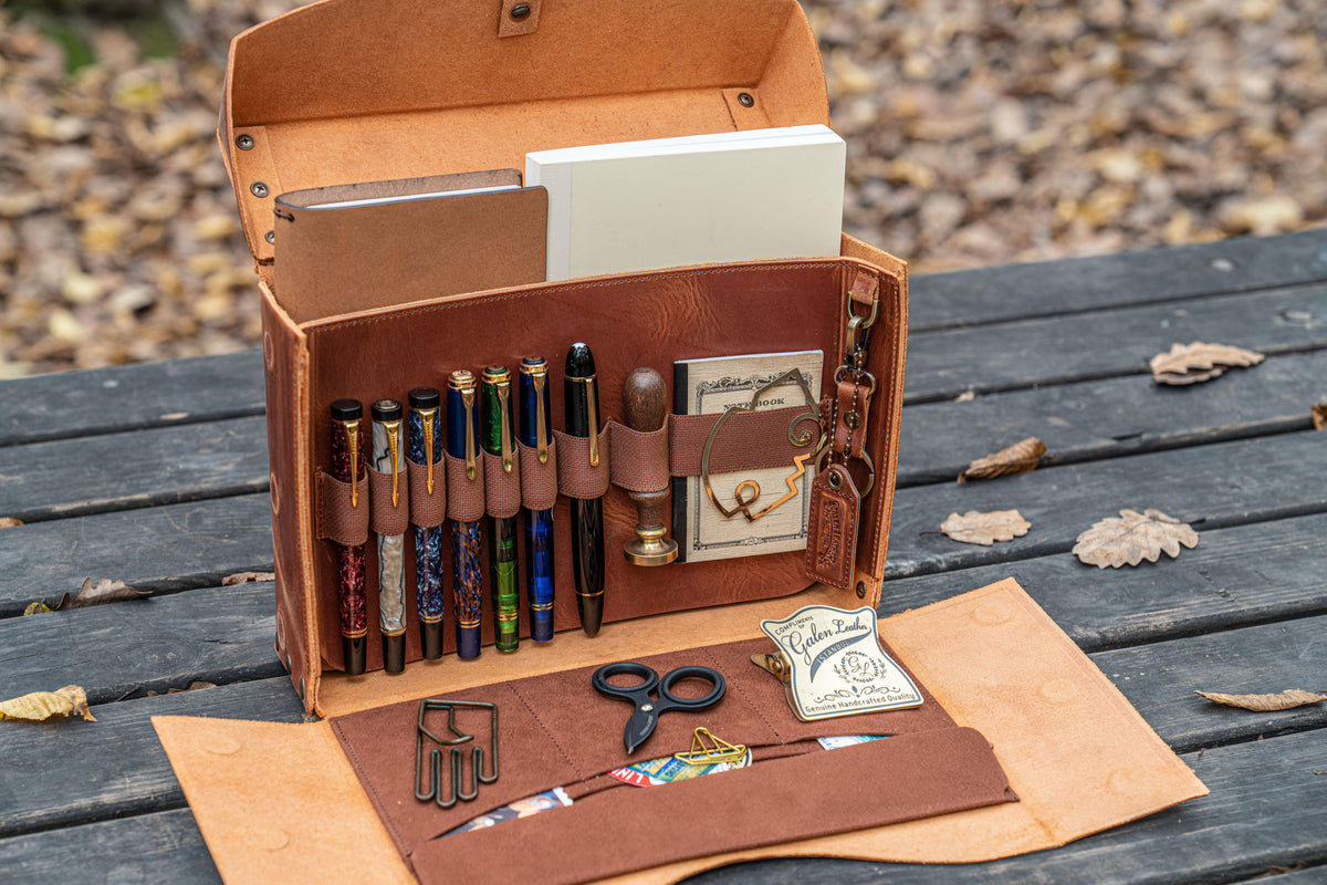 Galen Leather Writer's Medic Bag - Crazy Horse Tan