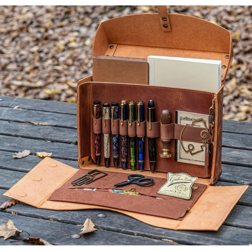 Galen Leather Writer's Medic Bag - Crazy Horse Tan