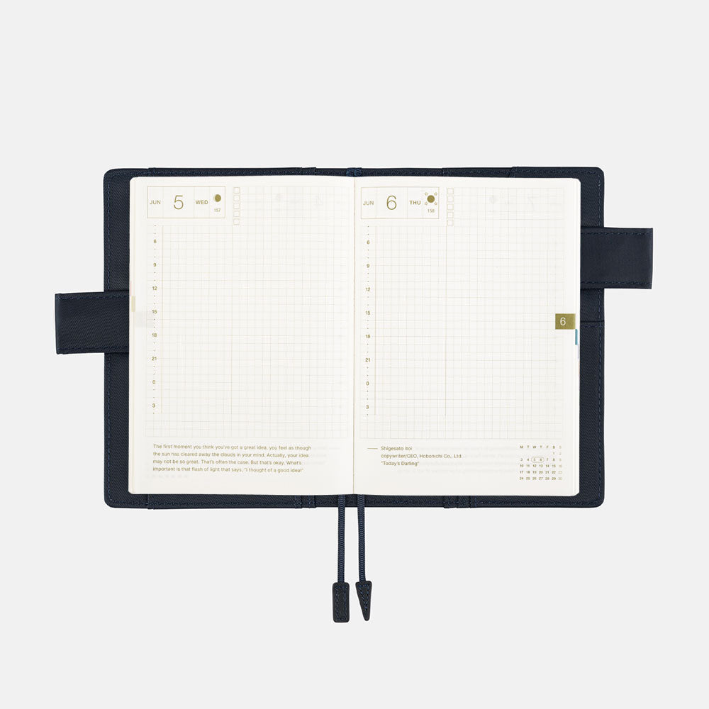 Hobonichi A6 Techo Cover Only - Colors: Navy