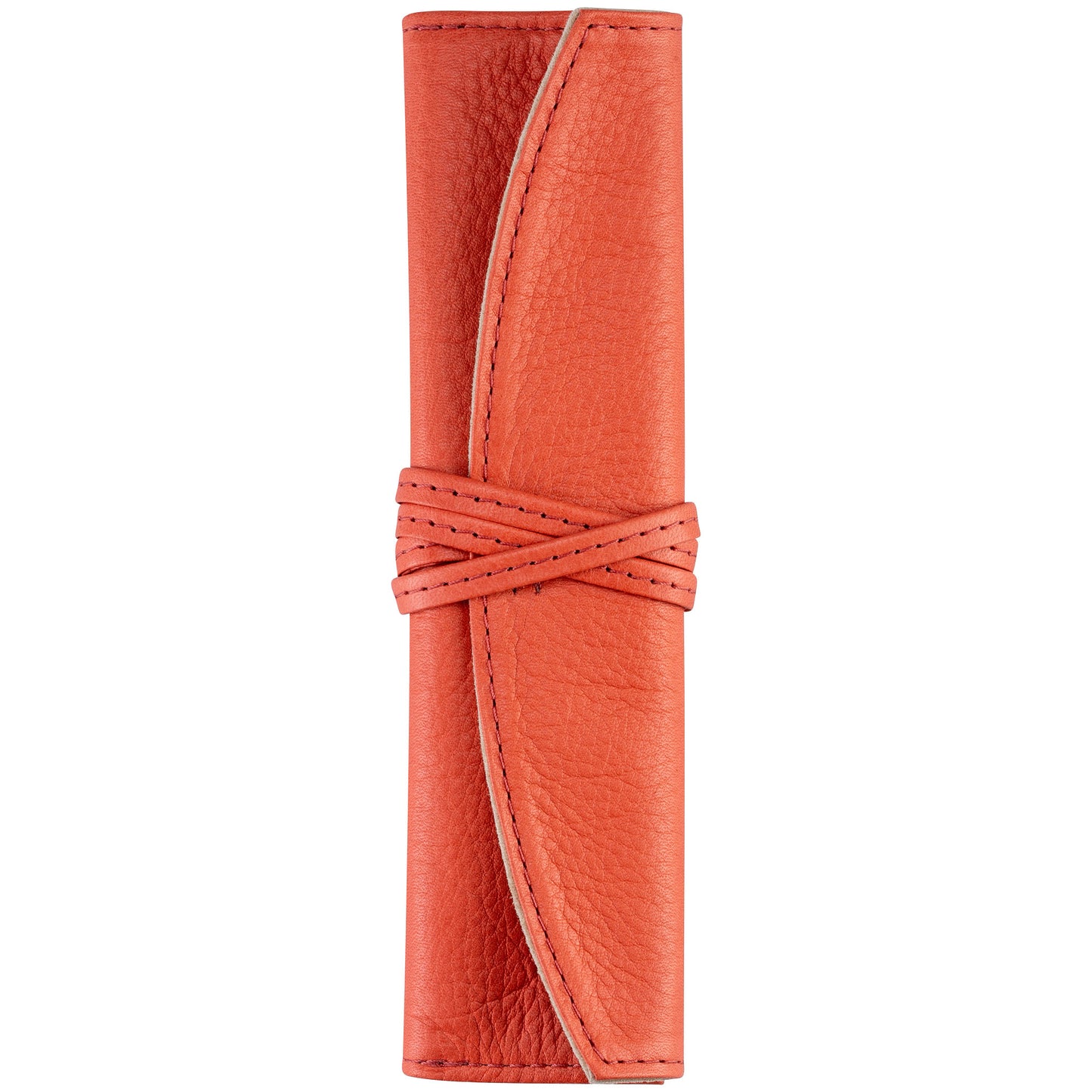 Pilot Pensemble Leather Roll Pen Case - Holds 1 - Orange