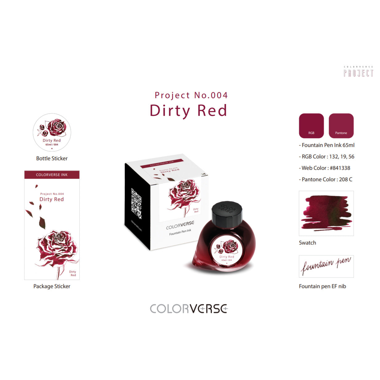 Colorverse Dirty Red (65ml) Bottled Ink