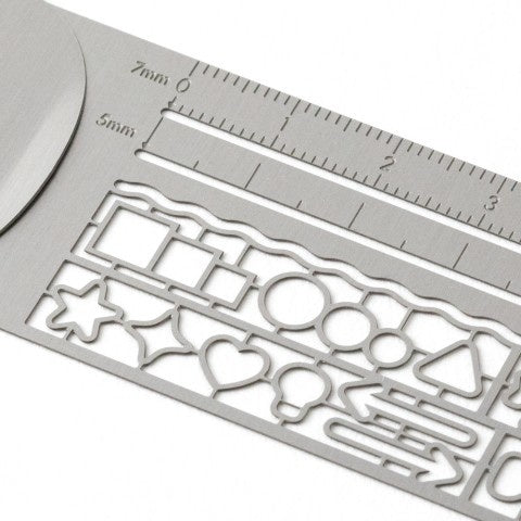 Midori Clip Ruler - Silver