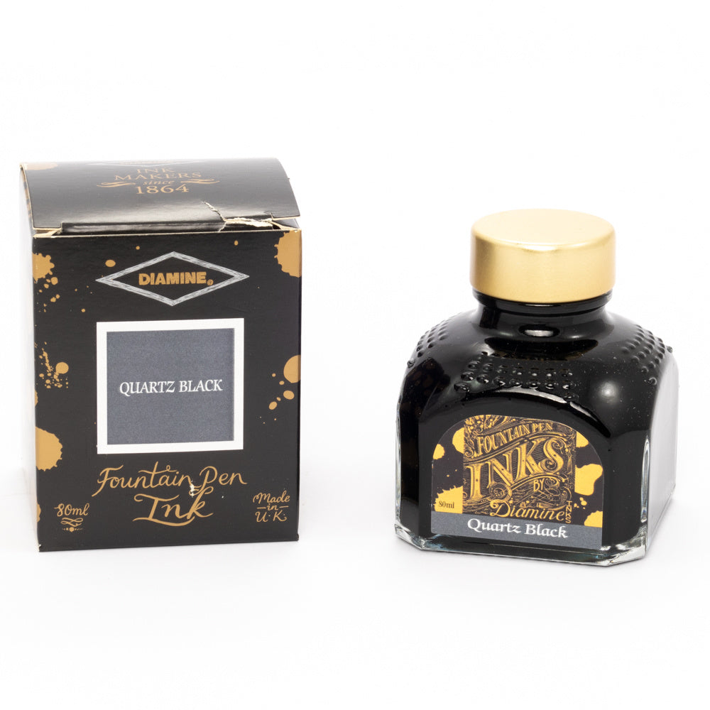 Diamine Fountain Pen Ink - Quartz Black - 30mL