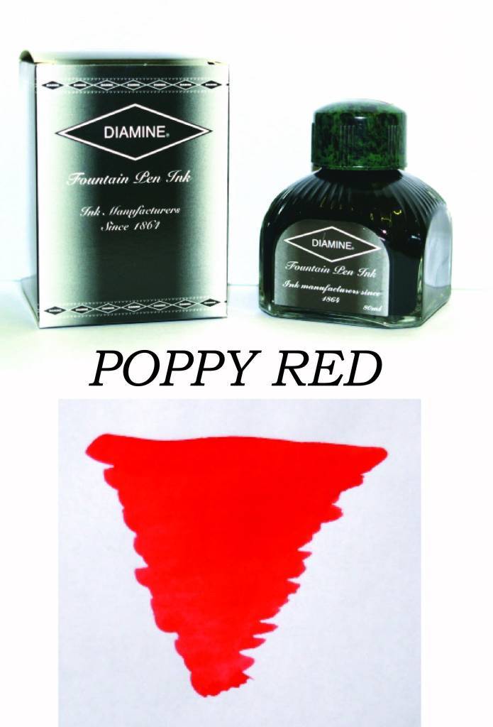 Diamine Poppy Red (80ml) Bottled Ink