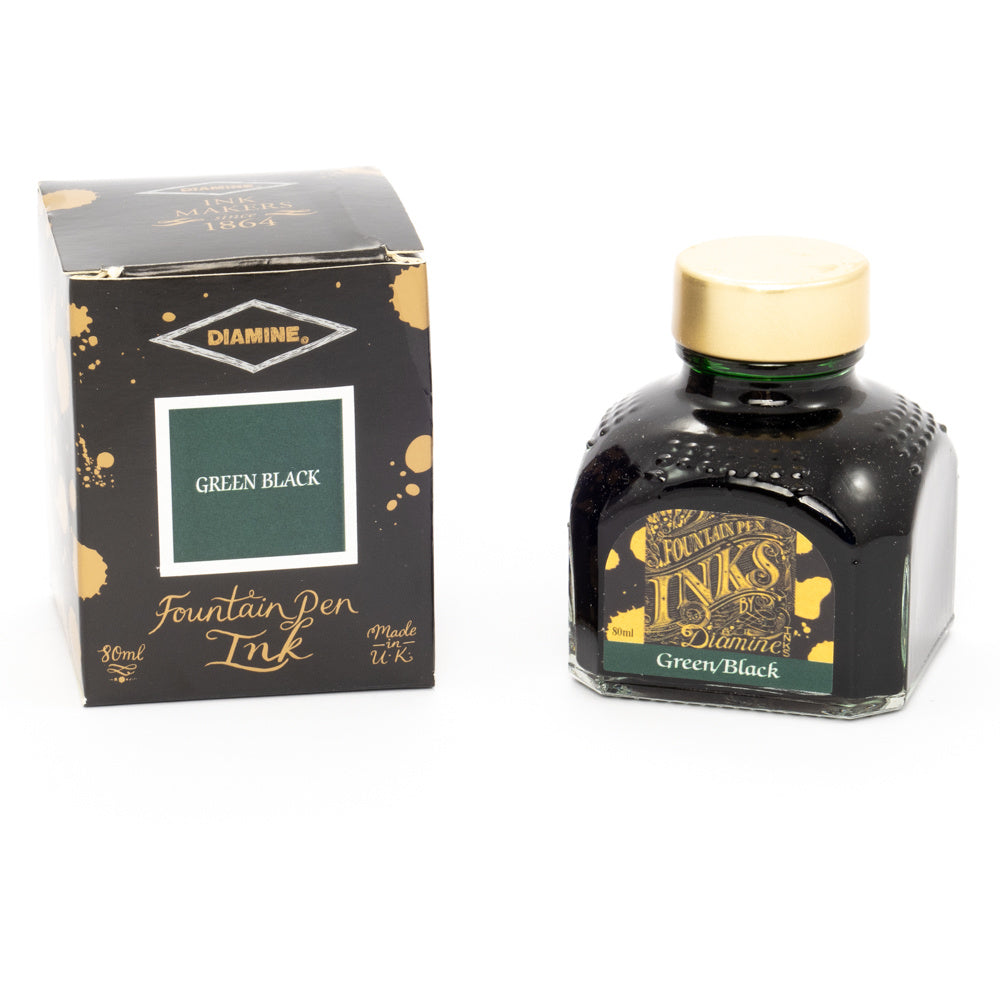 Diamine Green/Black Ink - 80 ml Bottle