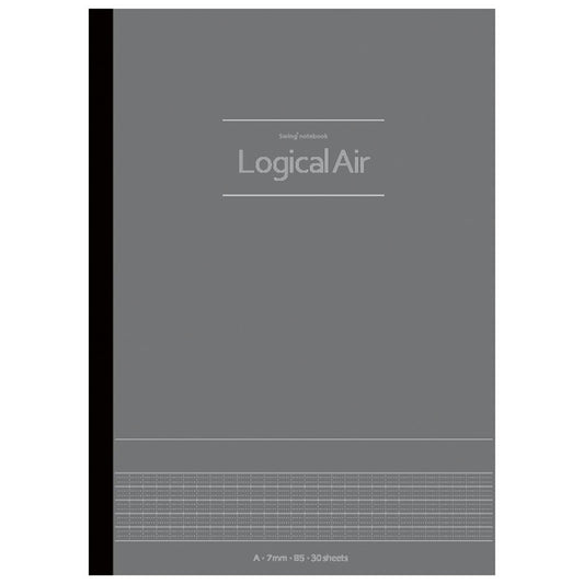 Nakabayashi Logical Air A4 Ruled (7mm) Notebook - Gray