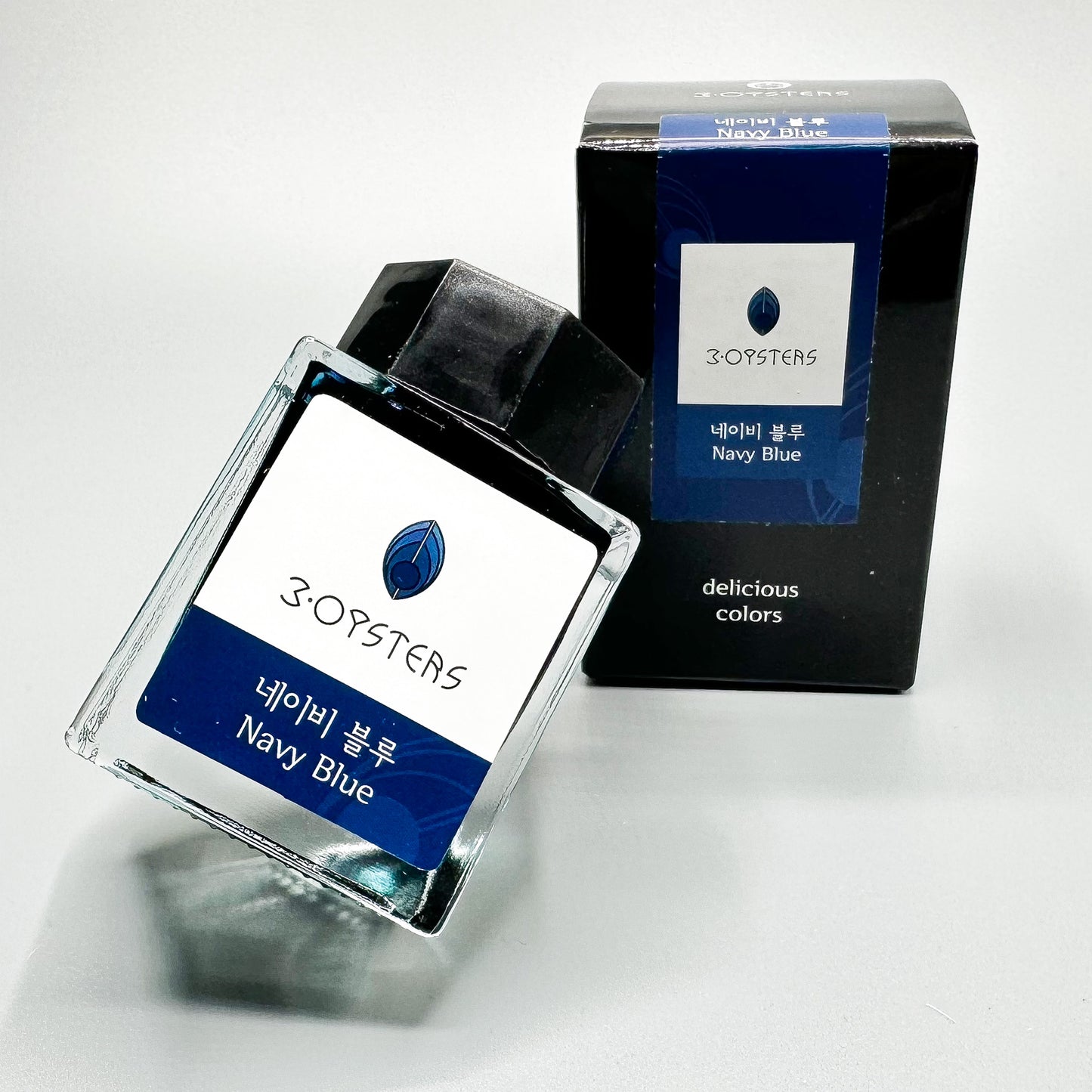 3 Oysters Navy Blue (38ml) Bottled Ink (Delicious)