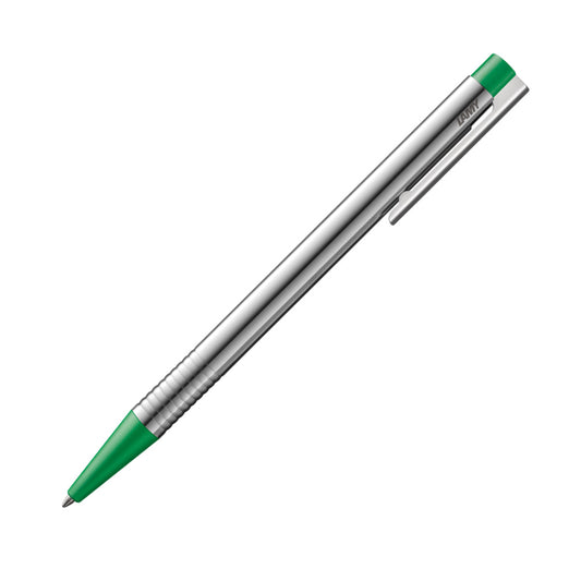 LAMY logo Ballpoint - Stainless Steel with Matte Green