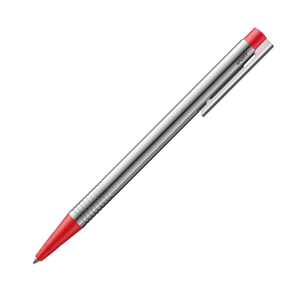 LAMY logo Ballpoint - Stainless Steel with Matte Red