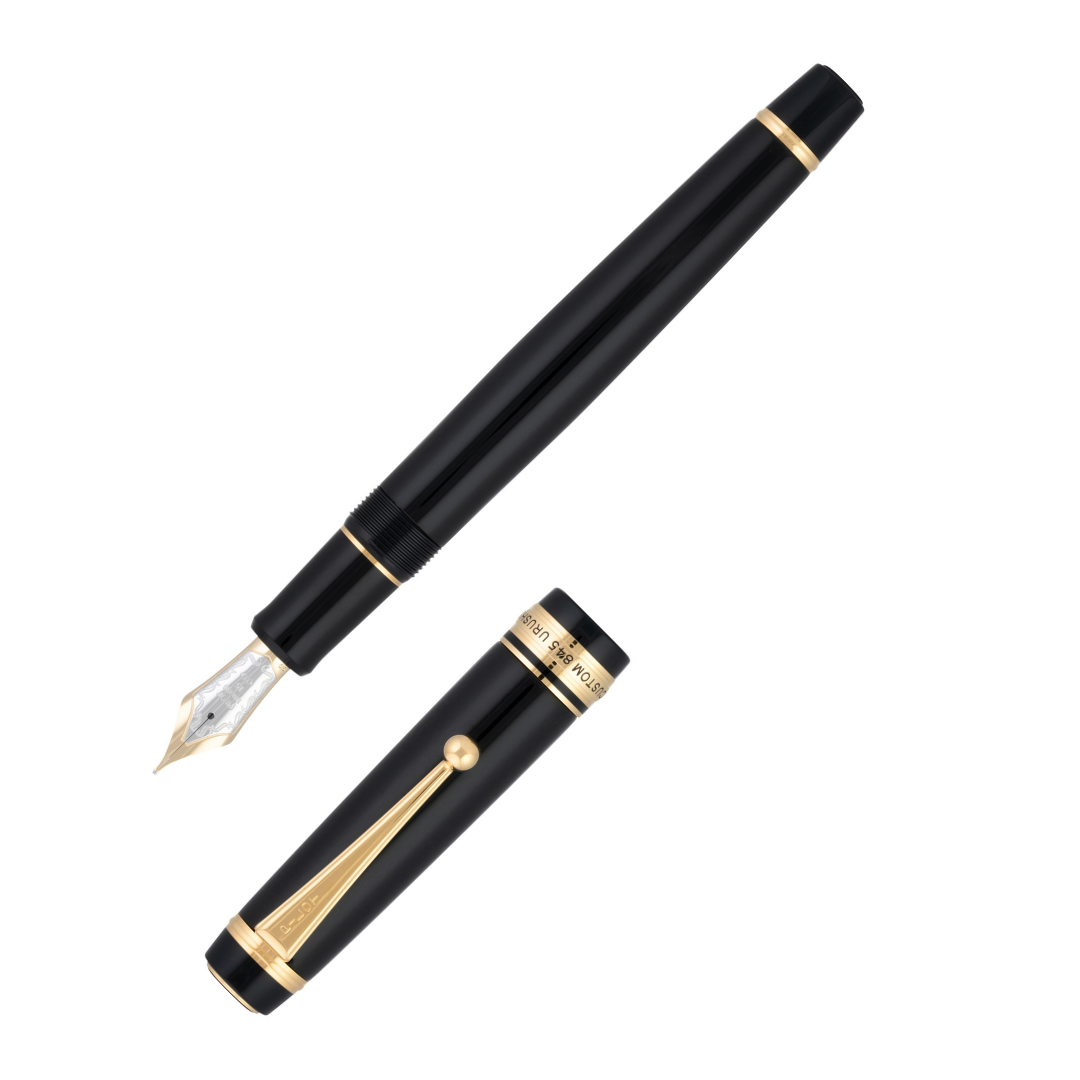 Pilot Custom 845 Urushi Fountain Pen - Black with Gold Trim Fountain P