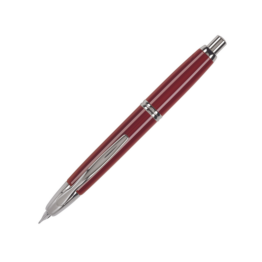 Pilot Vanishing Point Fountain Pen - Red with Rhodium Trim