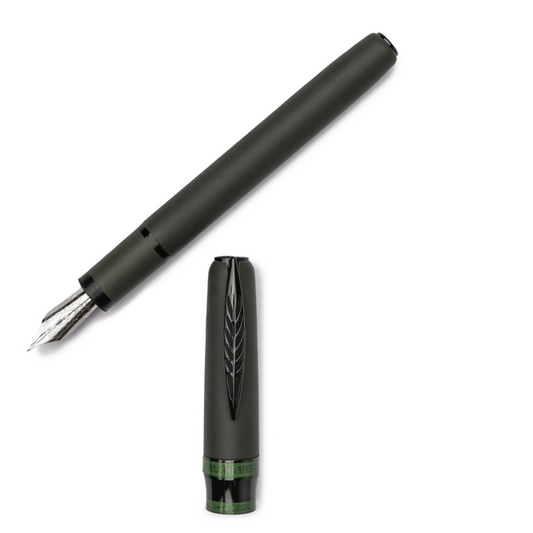 Pineider Alchemist Fountain Pen - Krakatoa Green with Steel Nib (Discontinued)