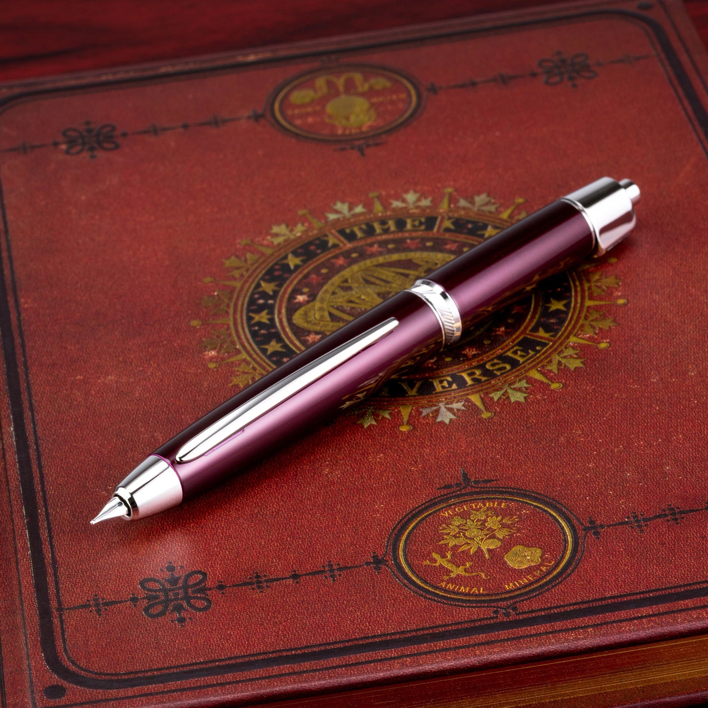 Pilot LS Vanishing Point Fountain Pen - Burgundy with Rhodium Trim