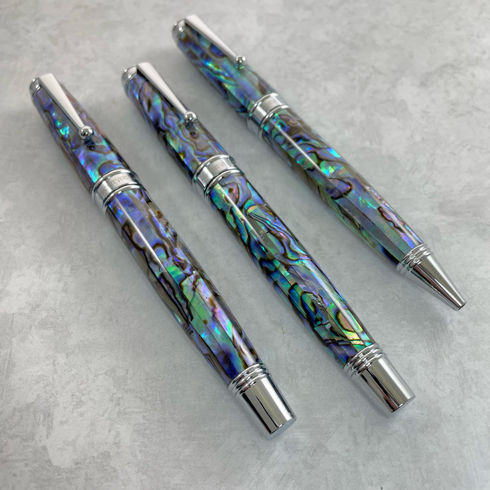 Cyprus Fountain Pen – Mint Swirl Alumilite hot – Chrome Finish