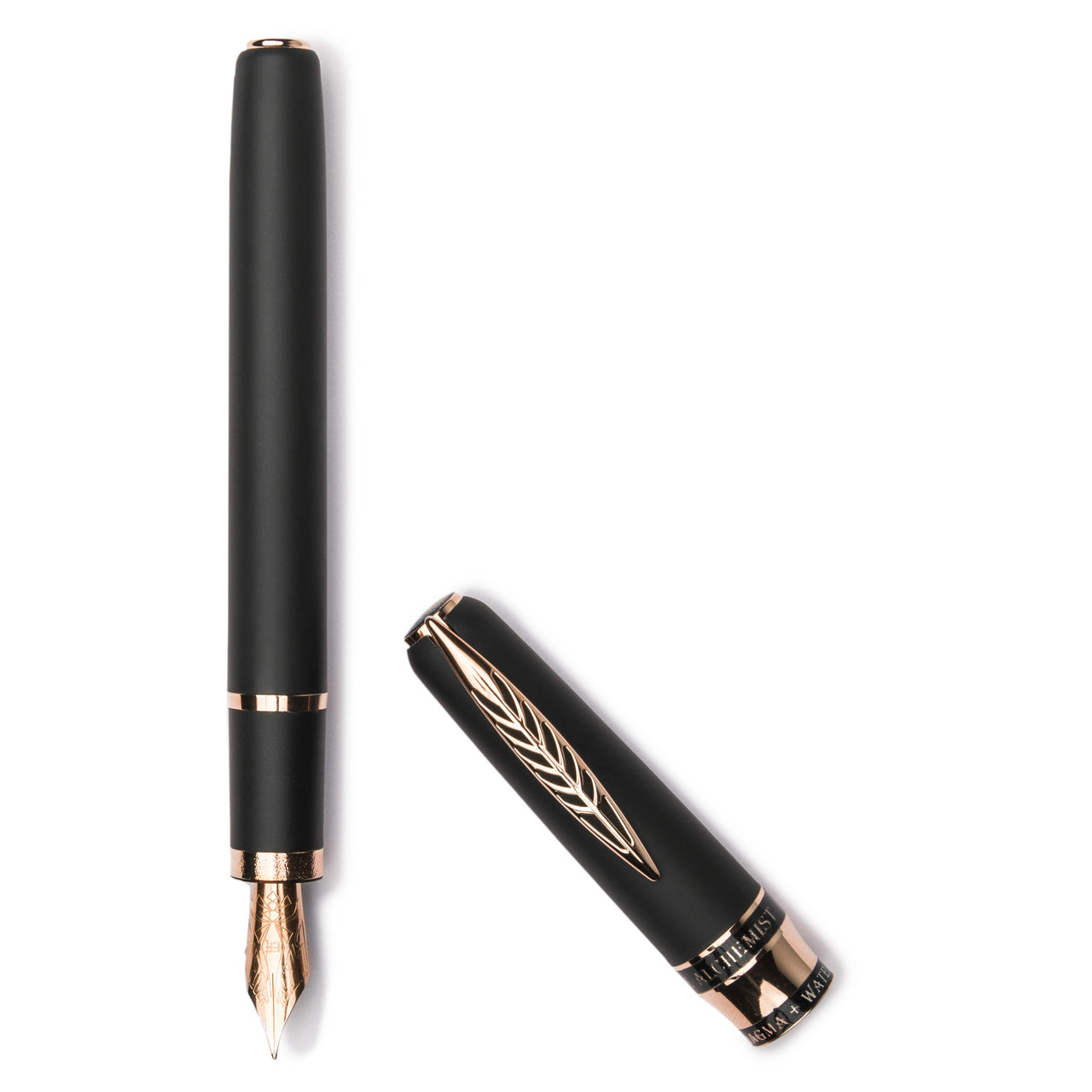 Pineider Alchemist Fountain Pen - Stromboli Black with Steel Nib (Discontinued)