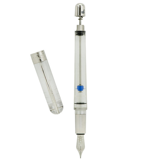 Pineider Avatar Twin Tank Touchdown Fountain Pen - Clear