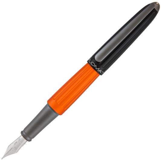 Diplomat Aero Fountain Pen - Black/Orange