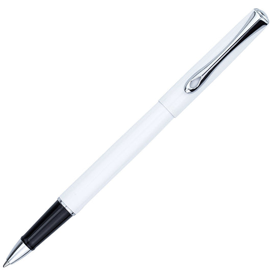 Diplomat Traveller Rollerball - Snowwhite with Silver Trim