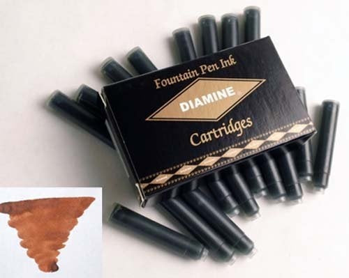 Diamine Dark Brown Ink - 18 Cartridges