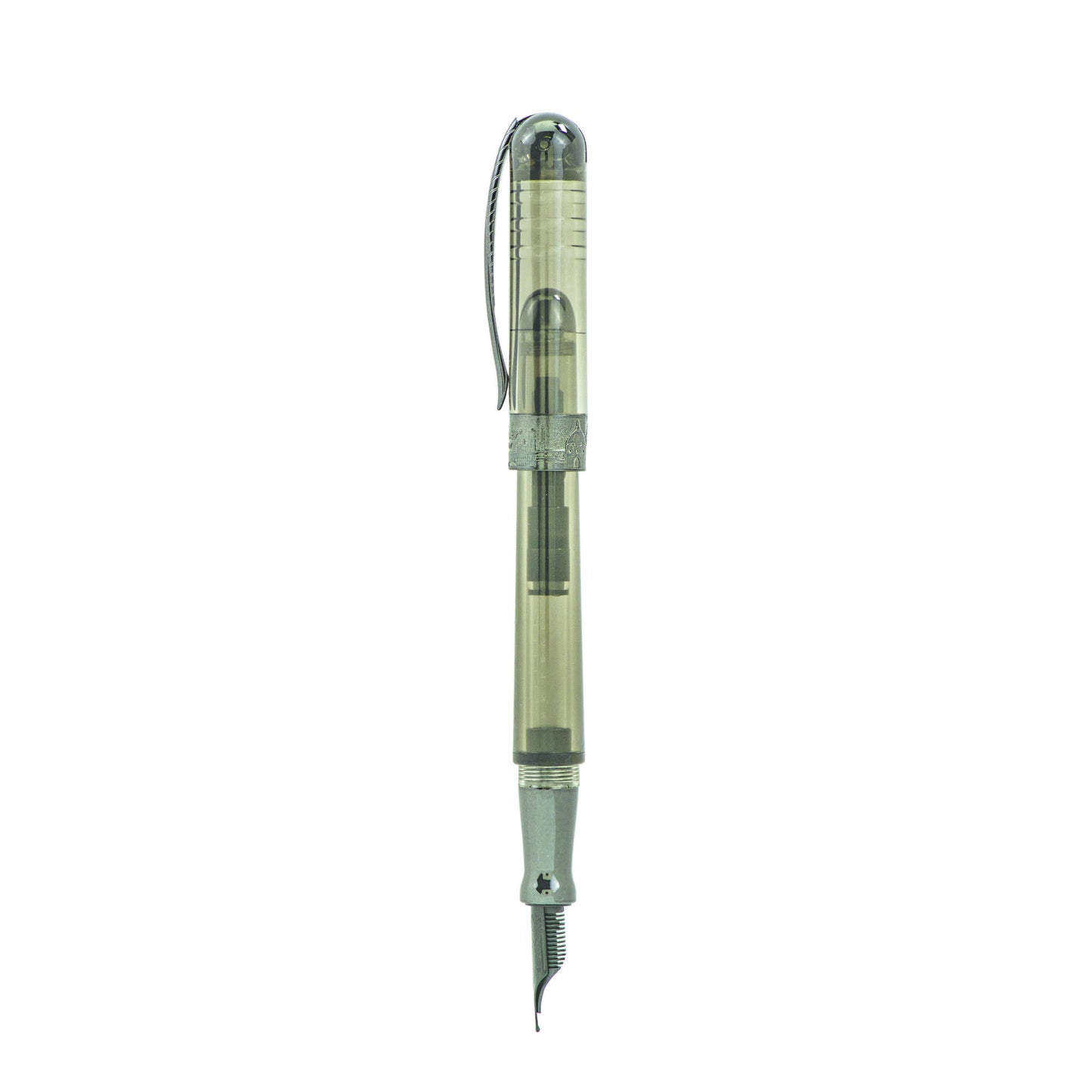 Pineider Avatar UR Demo with Black Trim Fountain Pen - Fume