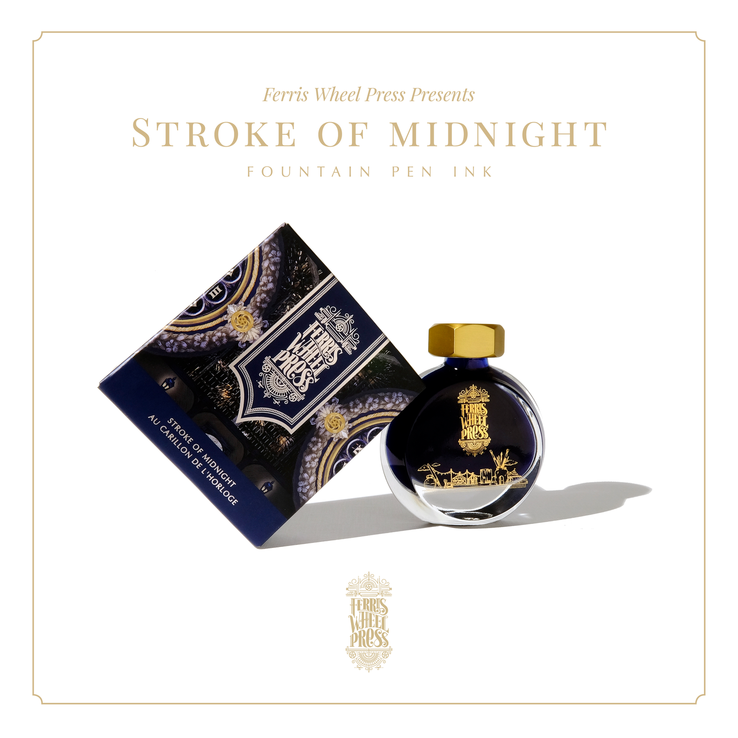 Ferris Wheel Press Stroke of Midnight (38ml) Bottled Ink