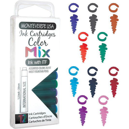 Monteverde Ink Cartridges Mix (Set of 12)