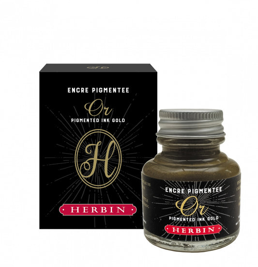 J. Herbin Pigmented Gold 30ml Bottled Ink