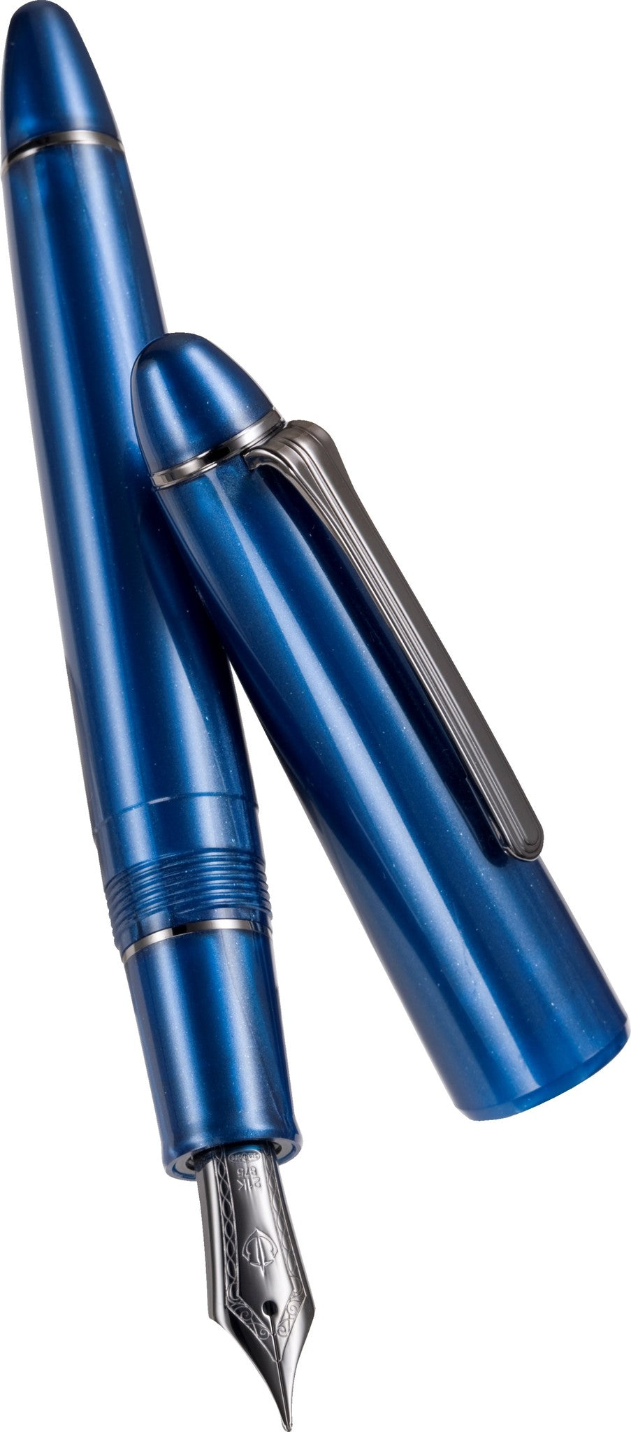 Sailor 1911L Ringless Metallic Fountain Pen - Simply Blue (Discontinued)