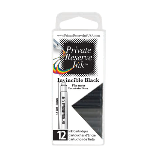 Private Reserve Invincible Black Ink Cartridges (Set of 12)