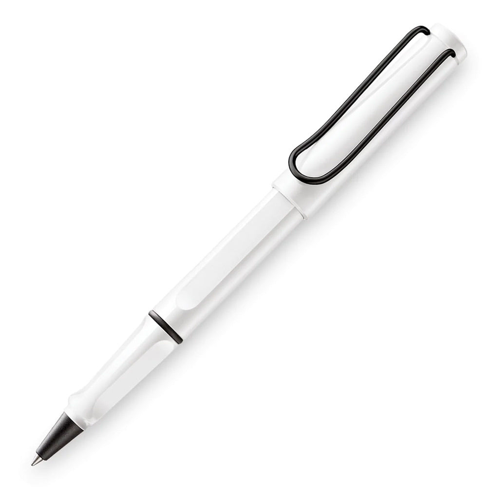 LAMY safari Rollerball - White with Black Clip (Special Edition)