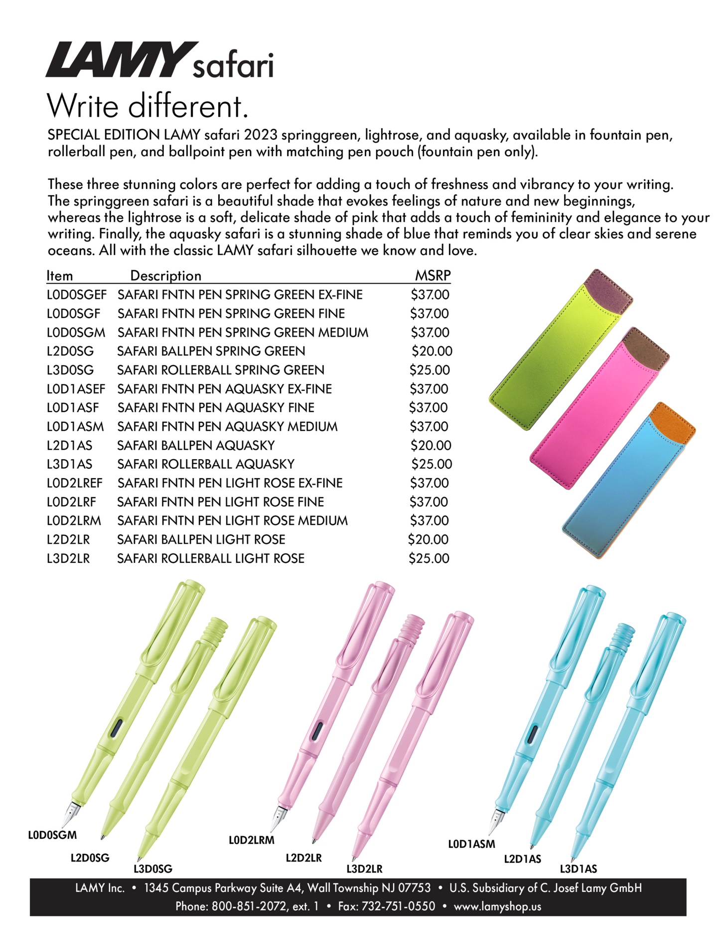 LAMY safari Fountain Pen - Aquasky (Special Edition)